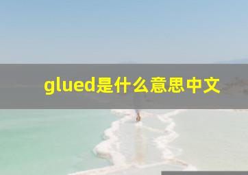 glued是什么意思中文