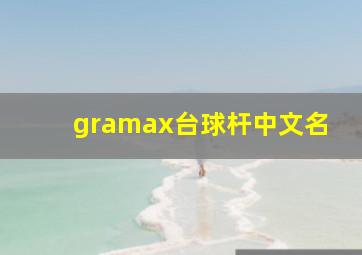 gramax台球杆中文名