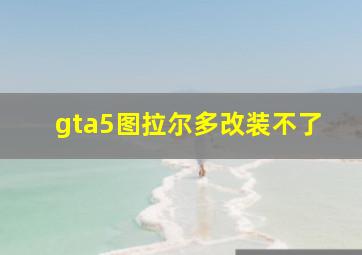 gta5图拉尔多改装不了