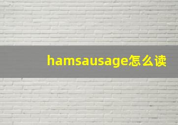 hamsausage怎么读