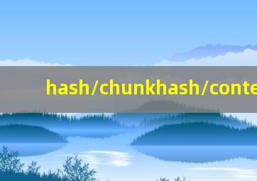 hash/chunkhash/contenthash