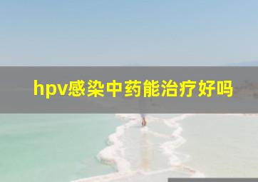 hpv感染中药能治疗好吗