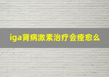 iga肾病激素治疗会痊愈么