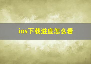 ios下载进度怎么看