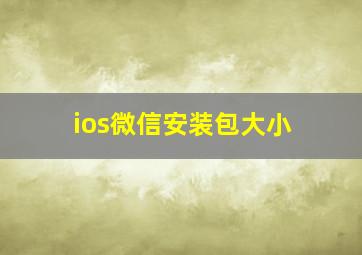 ios微信安装包大小