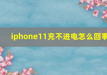 iphone11充不进电怎么回事