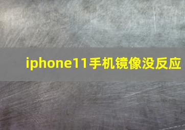 iphone11手机镜像没反应