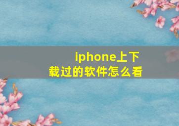 iphone上下载过的软件怎么看