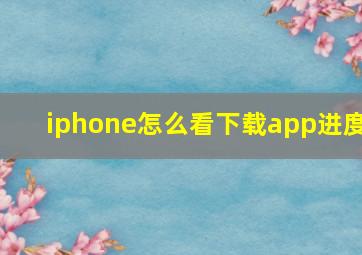 iphone怎么看下载app进度