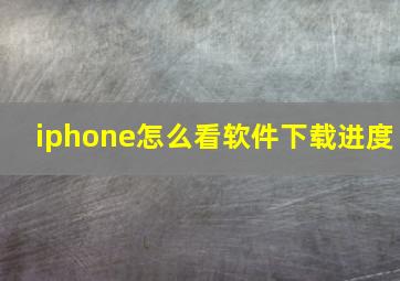 iphone怎么看软件下载进度