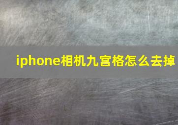 iphone相机九宫格怎么去掉