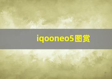 iqooneo5图赏