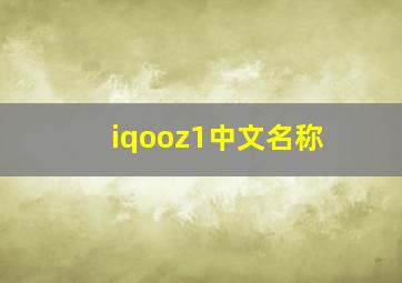 iqooz1中文名称