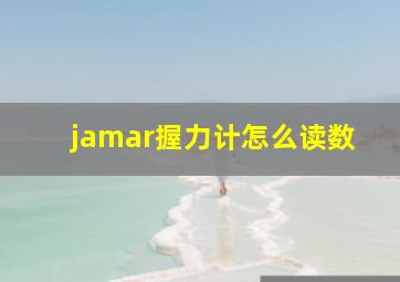 jamar握力计怎么读数