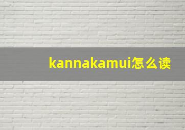 kannakamui怎么读