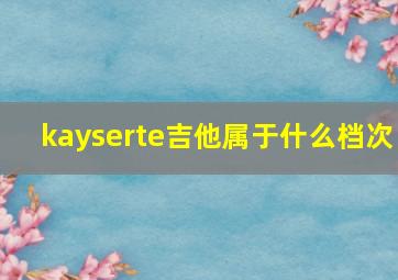 kayserte吉他属于什么档次