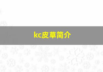 kc皮草简介