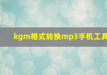 kgm格式转换mp3手机工具