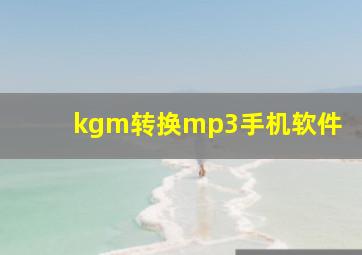 kgm转换mp3手机软件