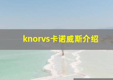 knorvs卡诺威斯介绍