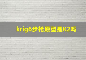 krig6步枪原型是K2吗