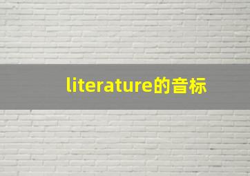 literature的音标