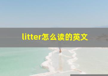 litter怎么读的英文