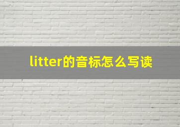 litter的音标怎么写读