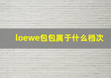 loewe包包属于什么档次