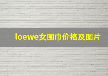 loewe女围巾价格及图片