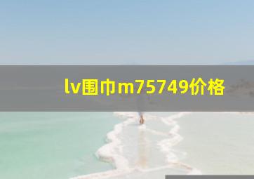 lv围巾m75749价格