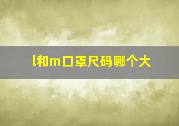 l和m口罩尺码哪个大