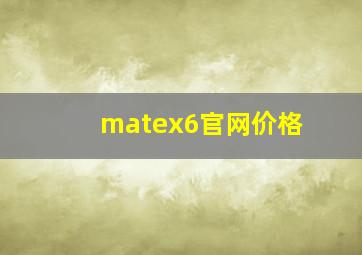 matex6官网价格