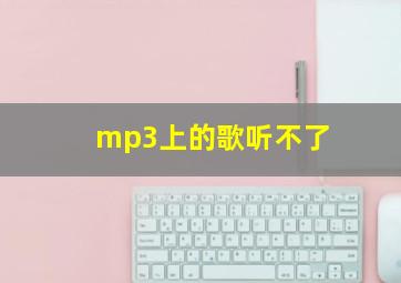 mp3上的歌听不了