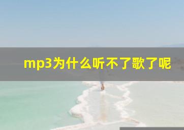 mp3为什么听不了歌了呢