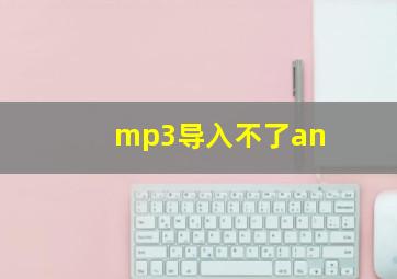 mp3导入不了an