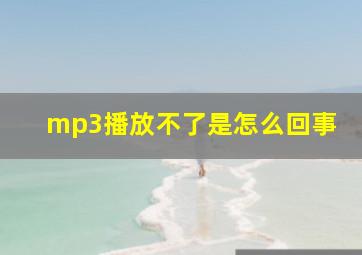 mp3播放不了是怎么回事