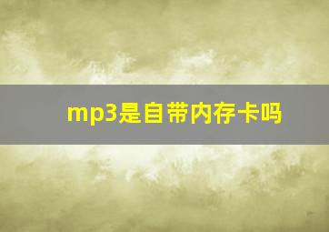 mp3是自带内存卡吗