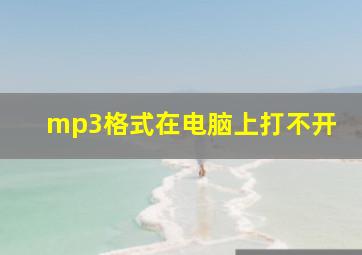 mp3格式在电脑上打不开