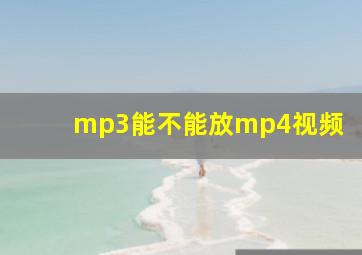 mp3能不能放mp4视频