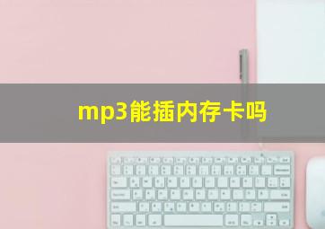 mp3能插内存卡吗