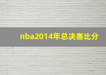 nba2014年总决赛比分