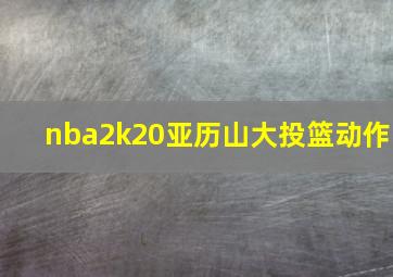 nba2k20亚历山大投篮动作