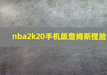 nba2k20手机版詹姆斯捏脸