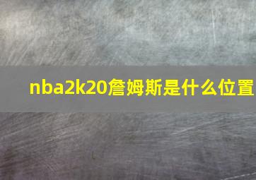 nba2k20詹姆斯是什么位置