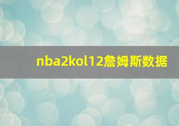 nba2kol12詹姆斯数据