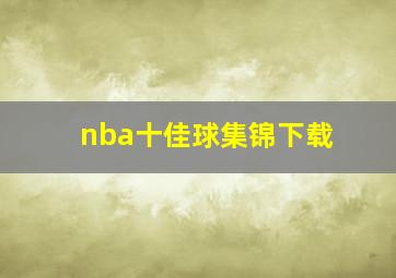 nba十佳球集锦下载