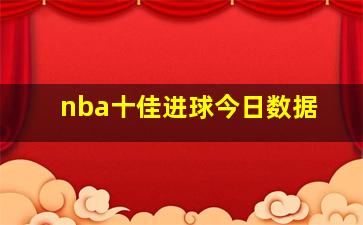 nba十佳进球今日数据