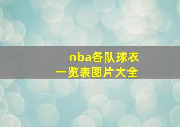 nba各队球衣一览表图片大全