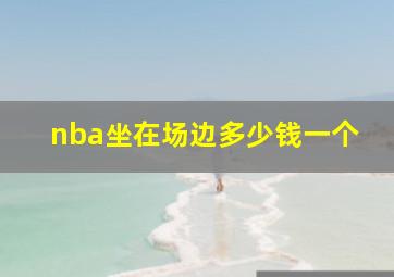 nba坐在场边多少钱一个